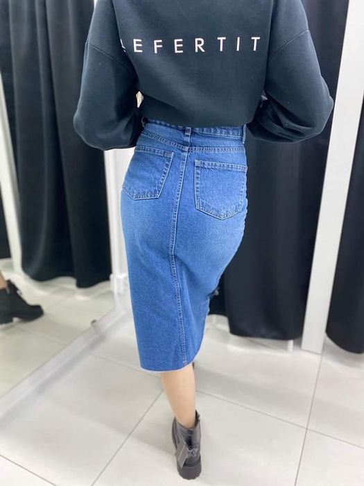 Спідниця джинсова міді