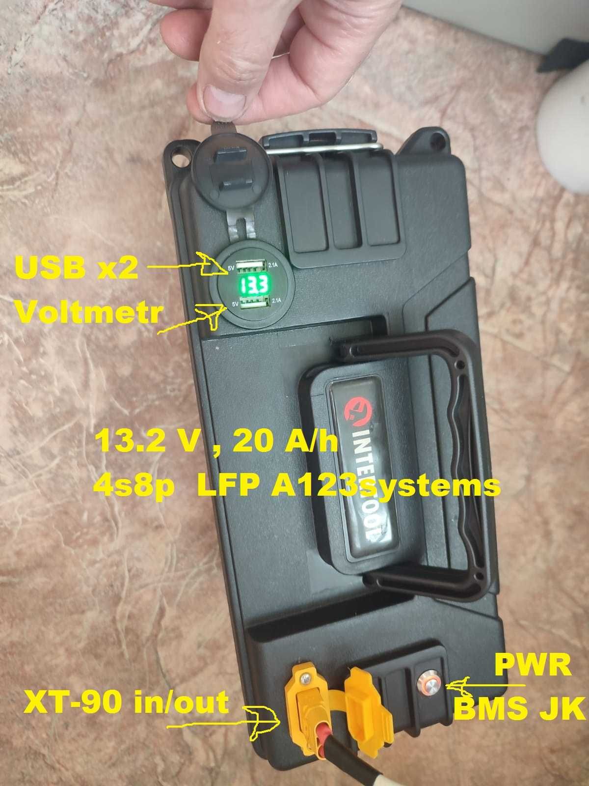 Акумулятор LiFePo4 12 В 20Аг (4S8P), A123 Systems, 32 шт комiрок 26650