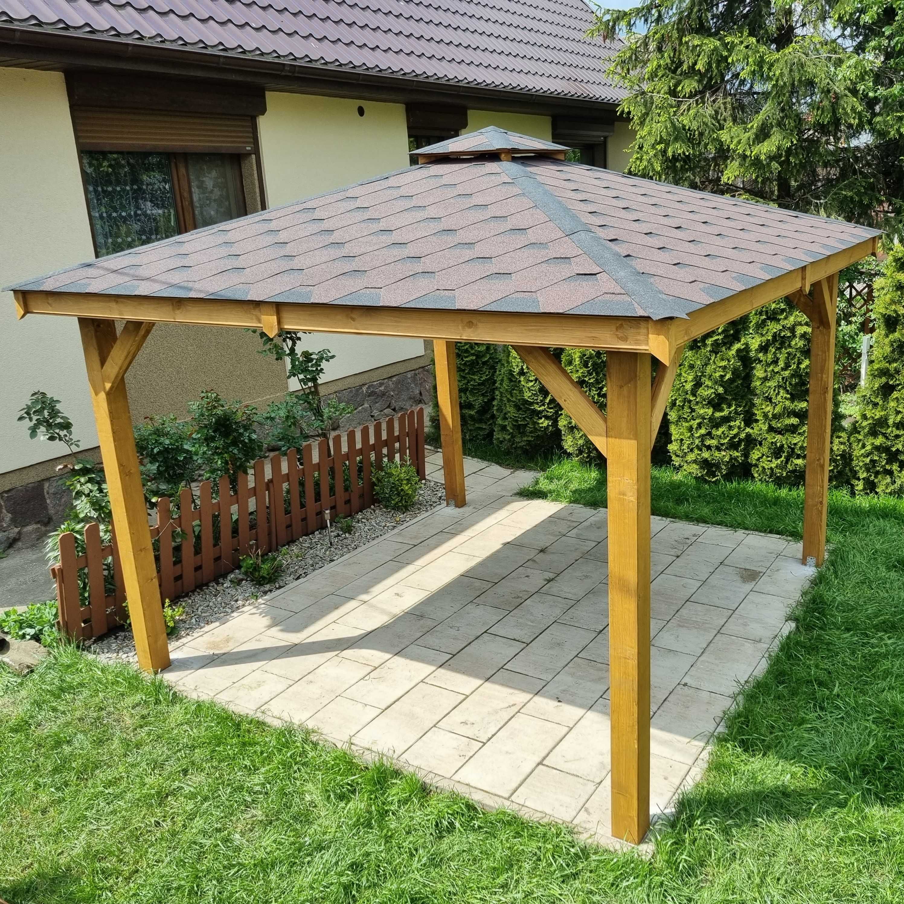 Altana ogrodowa MALTA 3X3 wiata pergola zadaszenie słupy 12x12