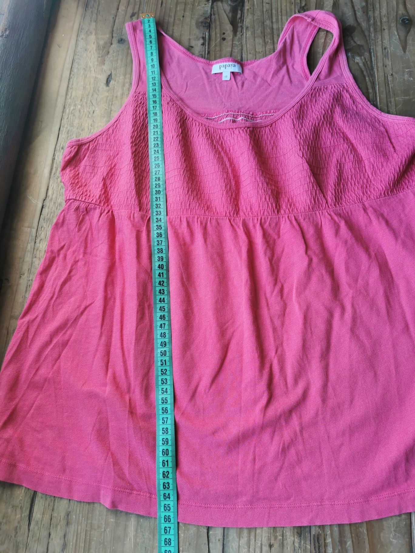 Różowa bluzka na ramiączkach, rozmiar 40
