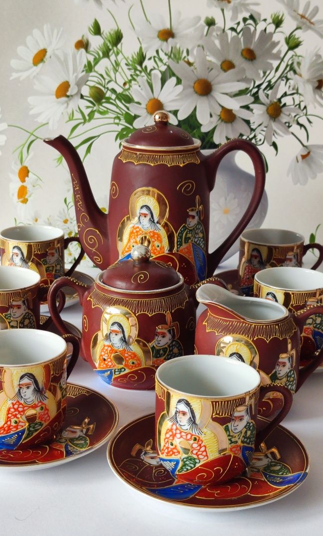 Serwis do kawy Manna piękna stara porcelana Chińska