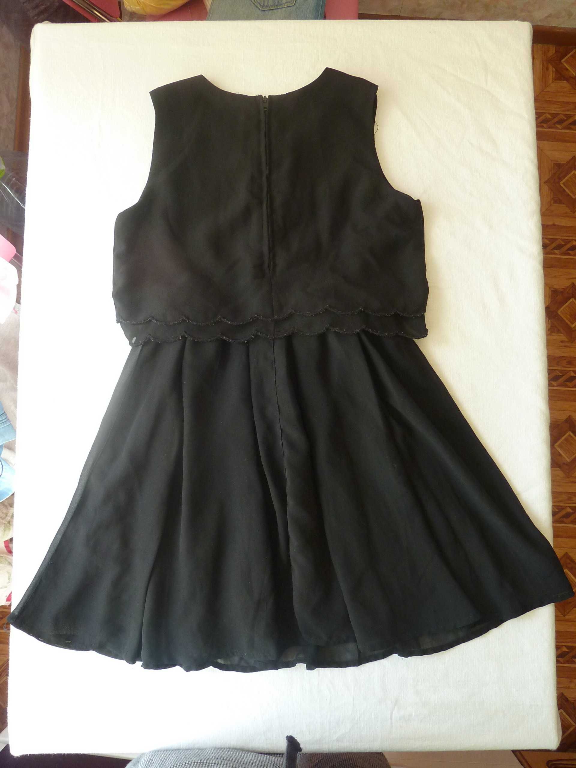 Платье черное 1989 Plays, шифоновое, размер 8 лет, для танцев