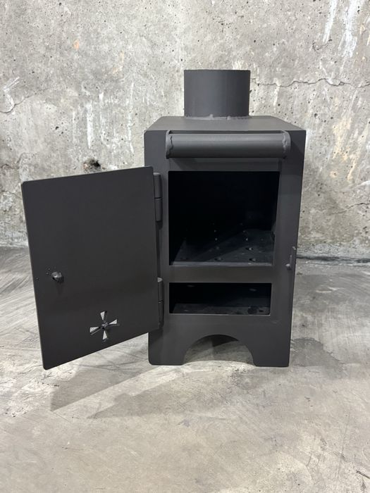 Міні дров’яна піч-буржуйка – тепло до 20 м², лише 12 кг!