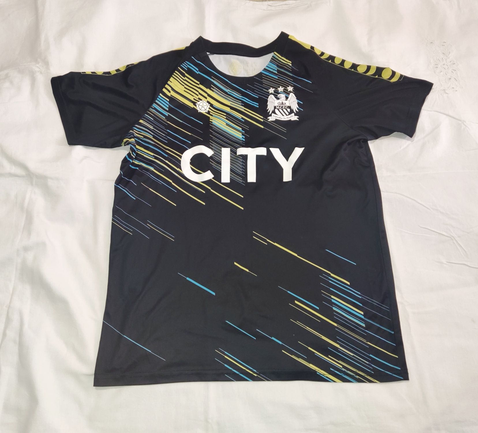 Винтажная ретро футболка FC Manchester City season 1999, L