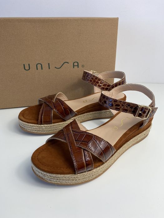 Sandały damskie espadryle buty Unisa granada_crw_ks saddle skorzane