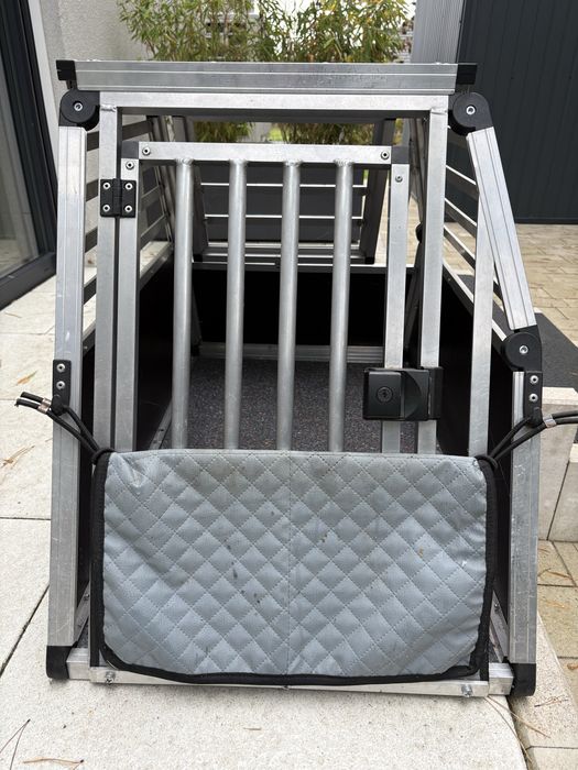 Transporter dla psa aluminiowy MDF bardzo solidny