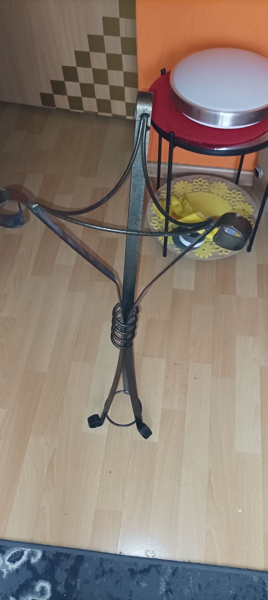 Stojak kwietnik pod kwiaty dwustronny PRL