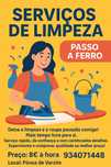Faço limpezas e passo a ferro