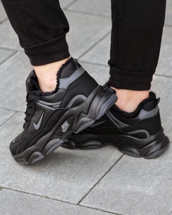 Чоловічі Зимові Шкіряні Кросівки Nike Premium Fur