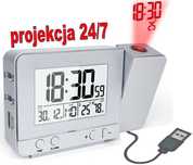 Budzik Zegar Projektor na sufit 24/7 Zasilanie kablowe  USB