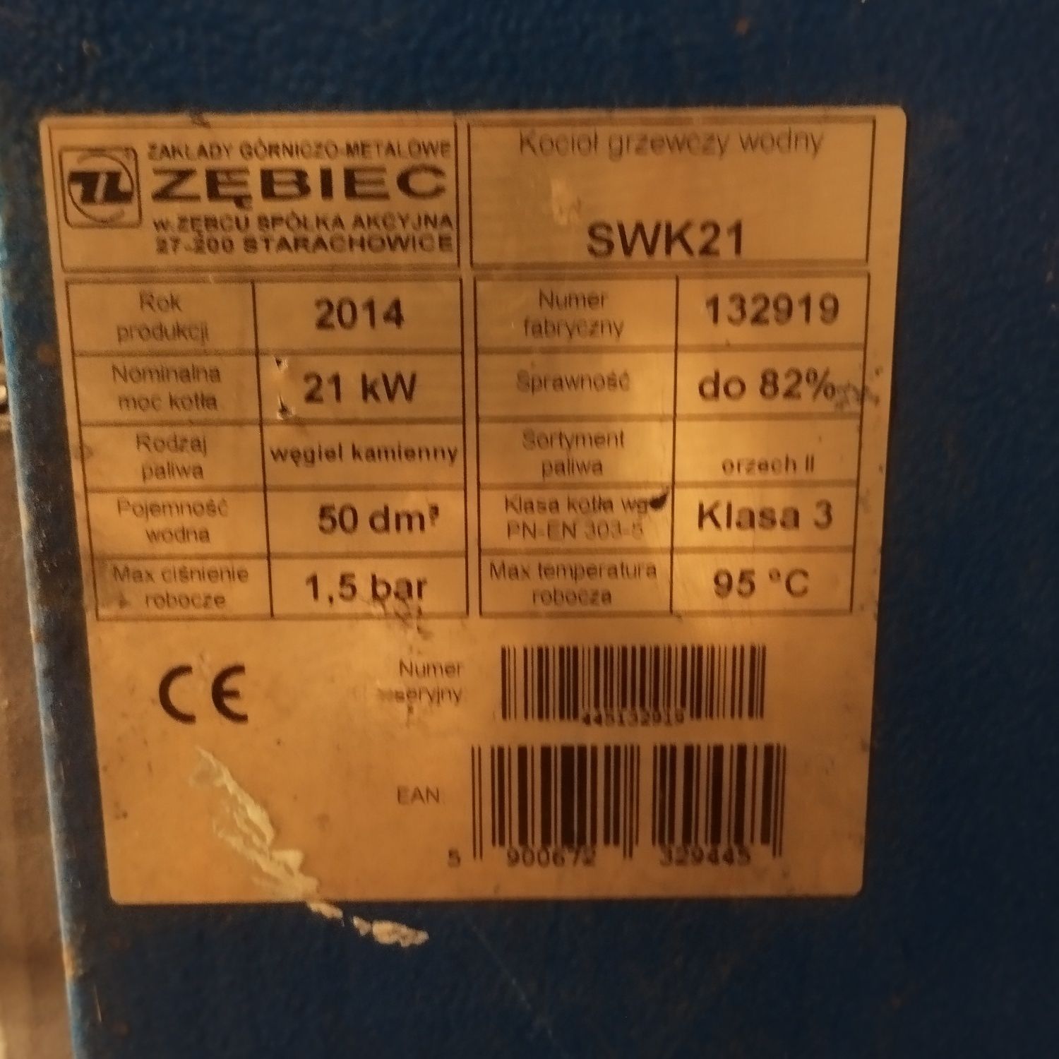 Kocioł węglowy Zębiec