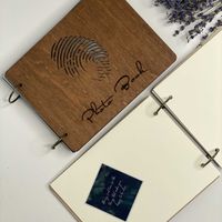 Альбом для фотографій дерев'яний/ крафтбук "відбиток"