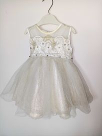 Błyszcząca sukienka dla dziewczynki 92-98 wesele impreza