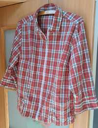 damska bluzka, koszula w kratkę rękaw 3/4, 100%bawełna , rozmiar L