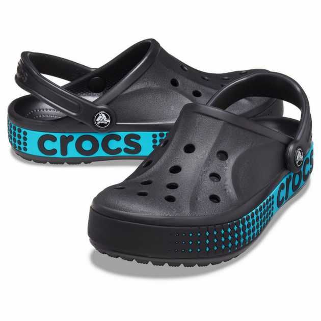 Кроксы ЛОГО белые/чёрные Crocs bayaband logo motion