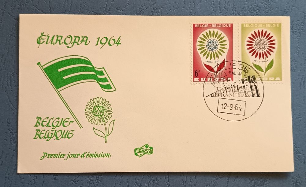 FDC Belgia emisja znaczków z serii EUROPA