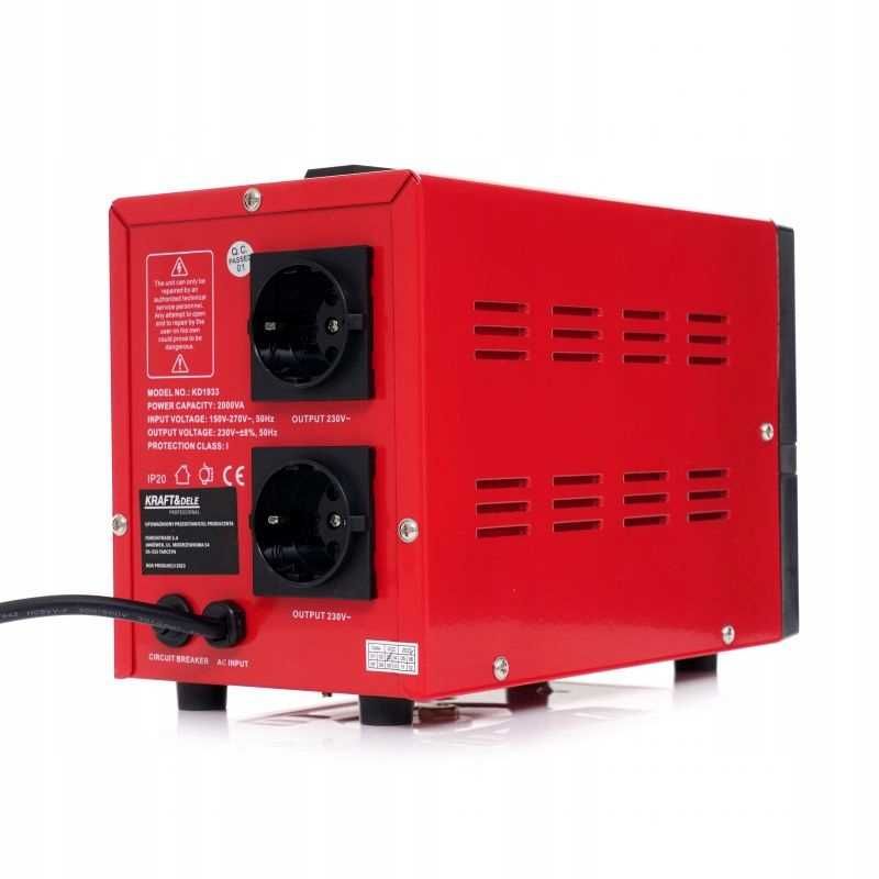 KRAFT&DELE Stabilizator Napięcia Prądu Avr 2000va Do Agregatu KD1933