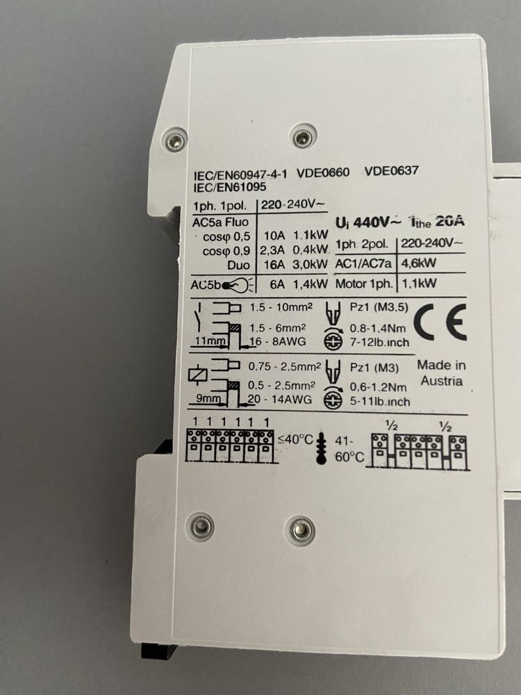 Stycznik modułowy 20A AC1 1z 230V AC