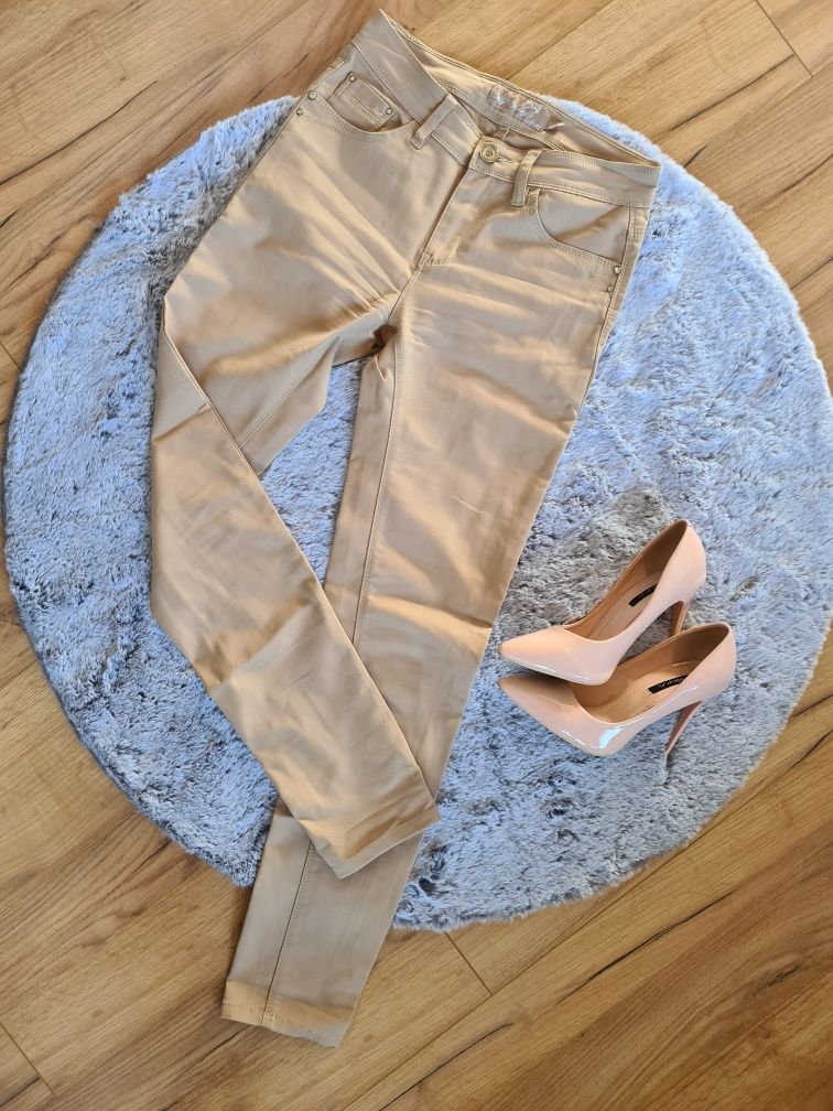 Spodnie z elastanu camel
