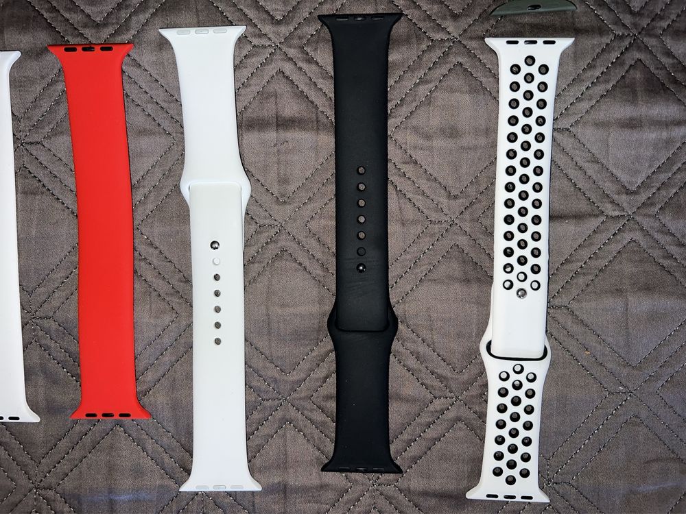 Braceletes Apple Watch em Silicone, Pele e Tecido