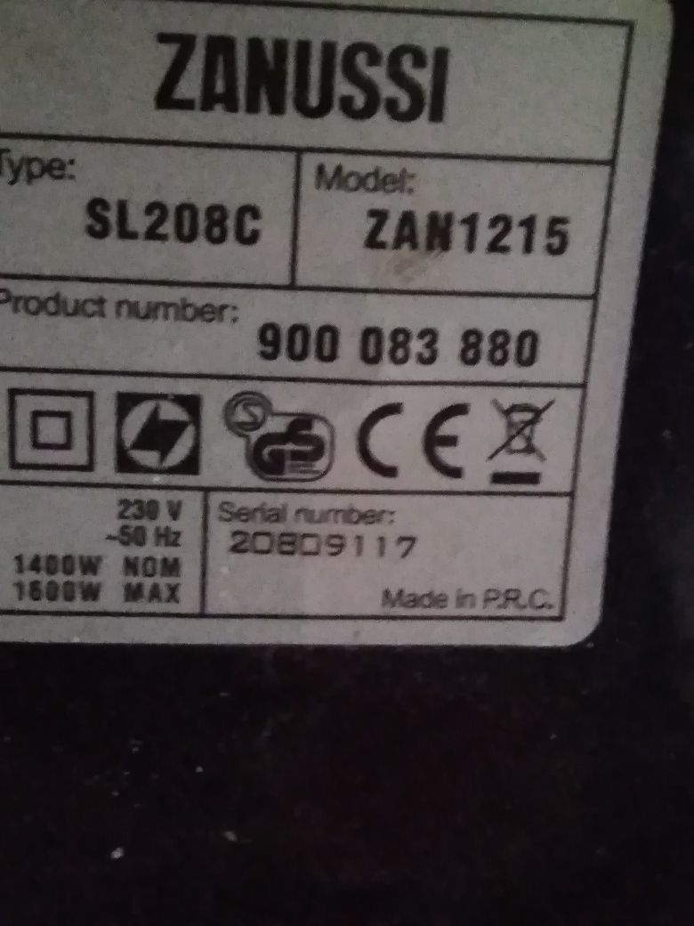 Odkurzacz bezworkowy zanussi