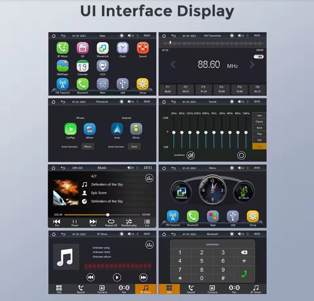 Radio android 7" uniwersalne multimedialne Carpley Android auto