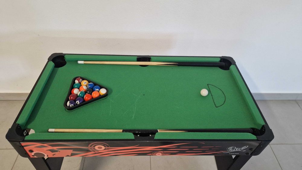 Mesa Multijogos 4 em 1 (Matriquilhos, Snooker, Damas, Xadrez)