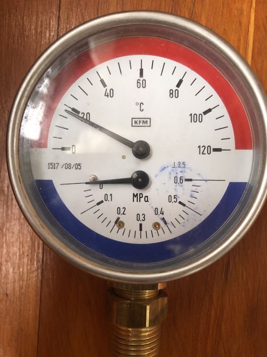 Термоманометр для тиску та температури