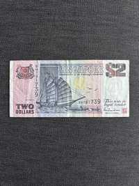 Banknot 2 dolary Singapur