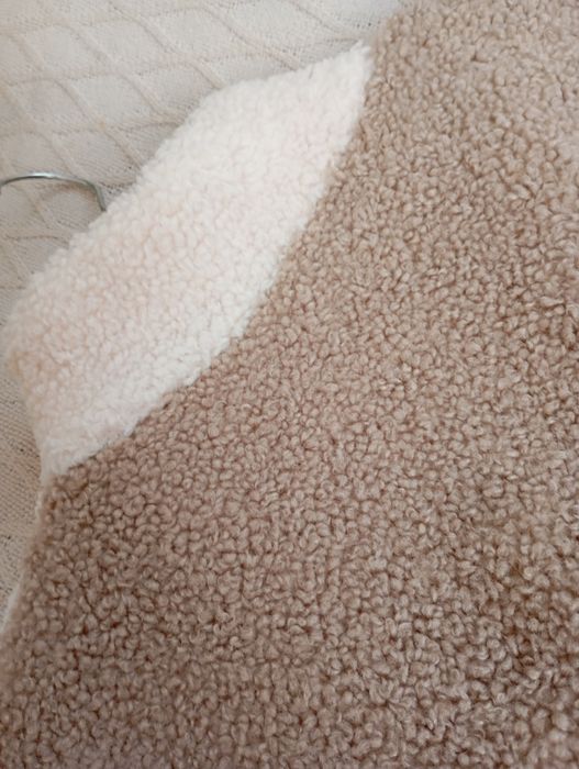Cieplutka bluza kurtka XS-M KANGURKA pluszowa TEDDY z misia w panterkę