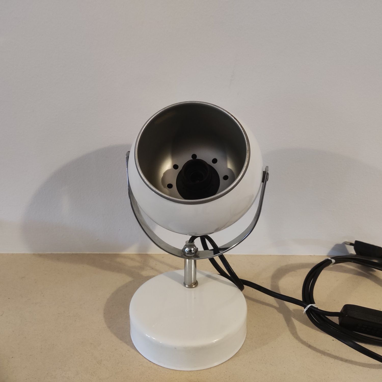 candeeiro modernista Veneta Lumi (Eyeball) Branco - vintage
