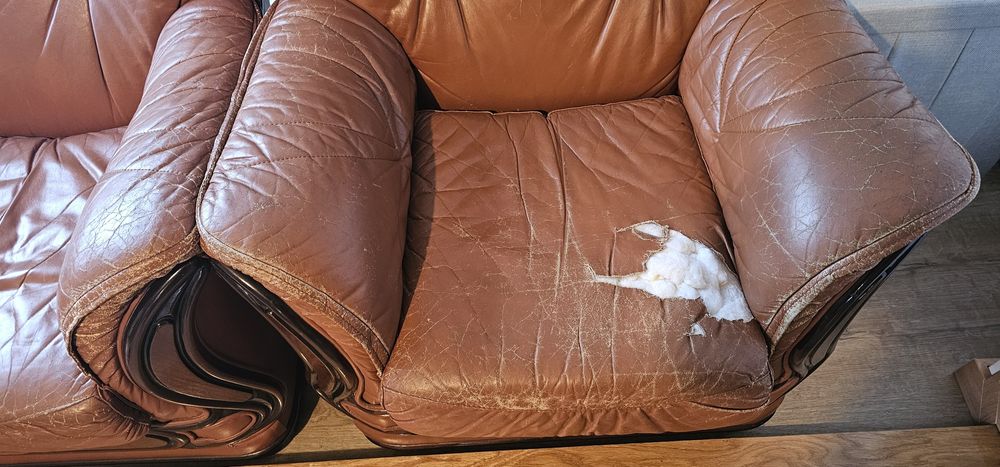 Poltronas usadas em pele