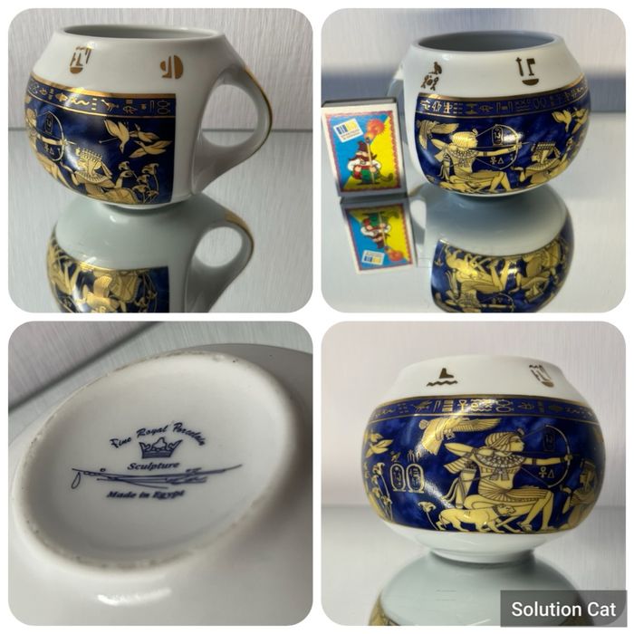 Чашка Кружка фарфор 450мл Кобальт Позолота Fine Royal Porcelain Новая.