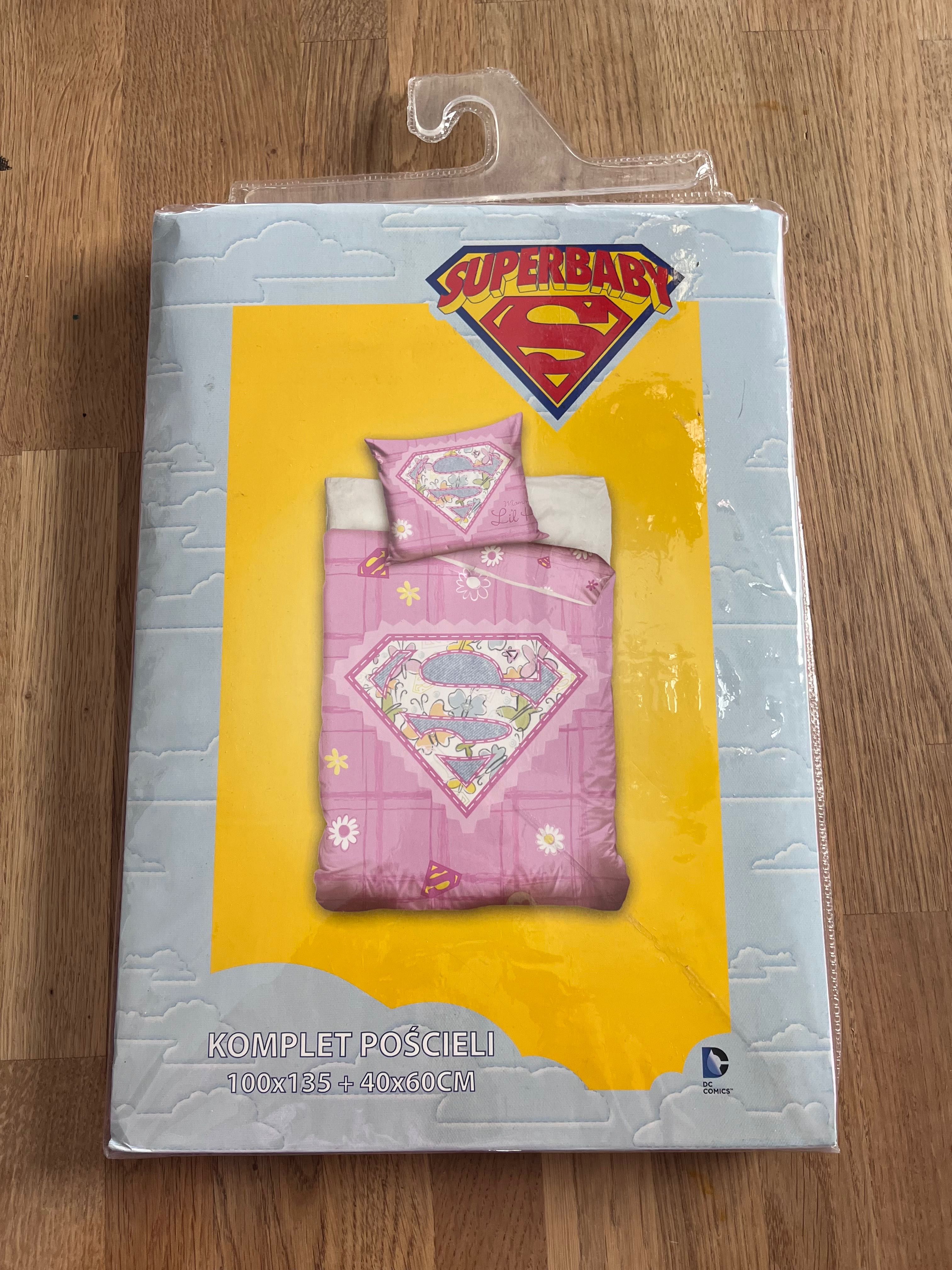Komplet pościeli dziecięcej 100x135 + 40x60 Superbaby Superman