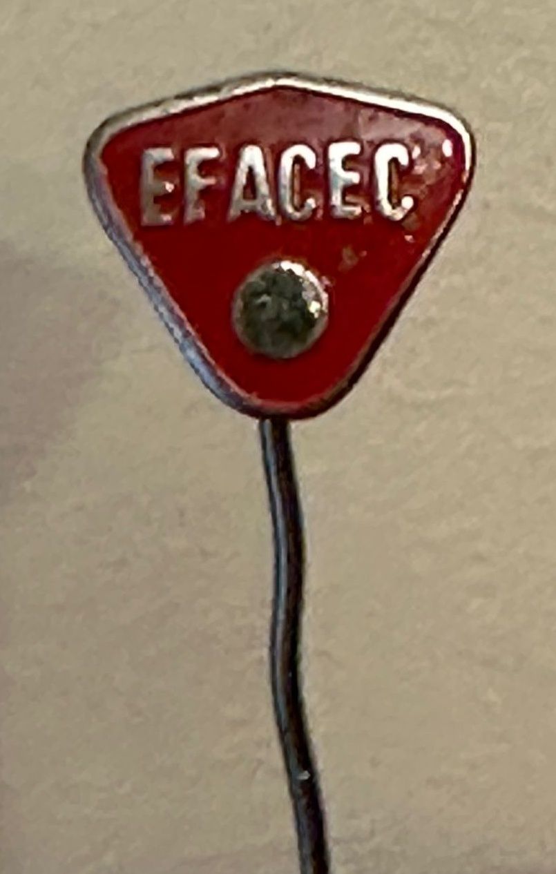 Três alfinetes de lapela EFACEC