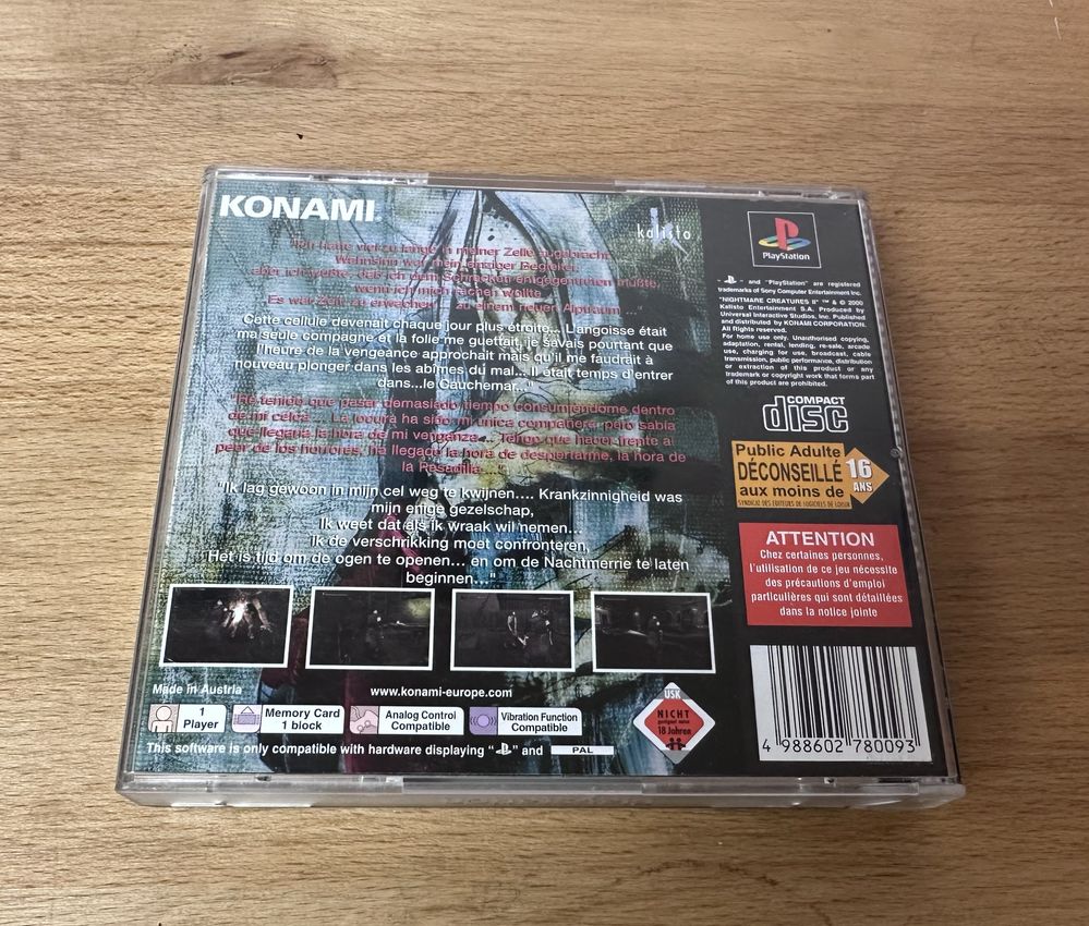 Rzadka gra Nightmare Creatures 2 ps1 playstation 1