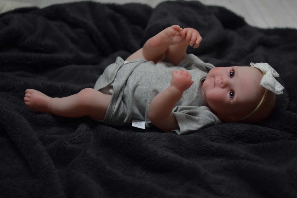 Lalka reborn 18 cali winyl 46 cm dziewczynka noworodek niemowlę jak pr