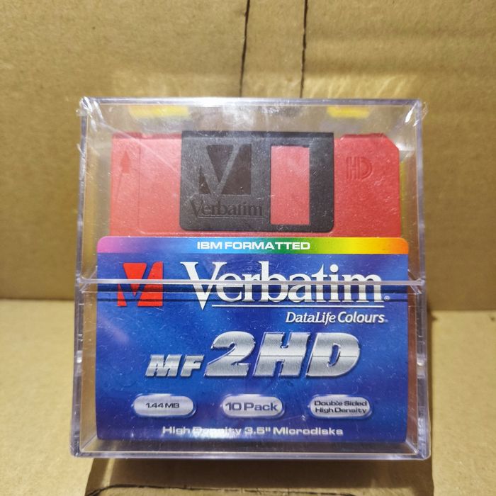 Dyskietki Verbatim MF2HD Nowe Box Folia
