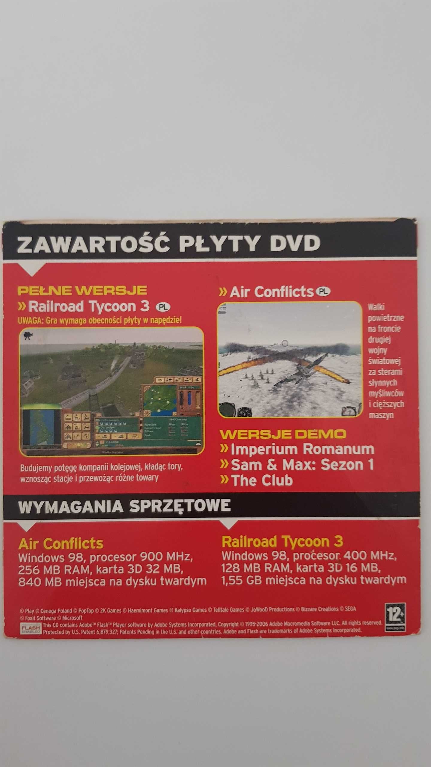 Air Conflicts - Railroad Tycoon 3 - Zestaw 16 gier PC