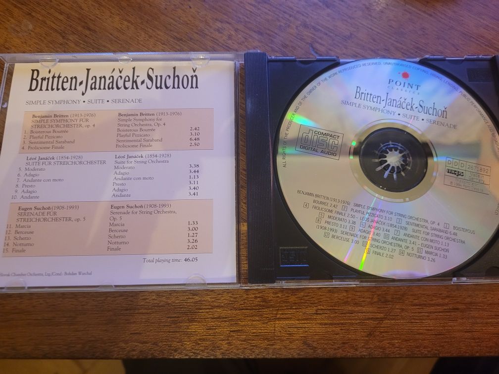 CD B.Britten/L.Janáček/Suchoñ/Slovak Chamber Orch.(dyr.B.Warchal) 1994