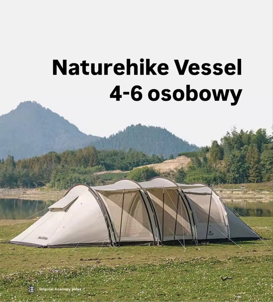Namiot kempingowy Naturehike vessel L 4-6 os czteroosobowy filtr UPF50