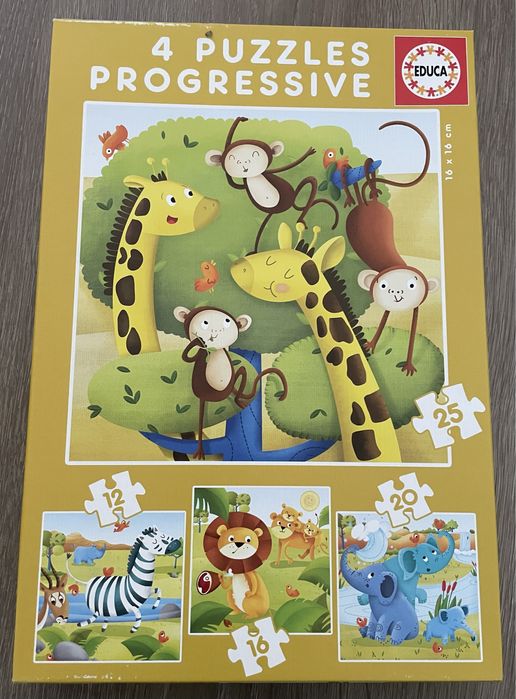Puzzle progressivo animais selvagens - Educa