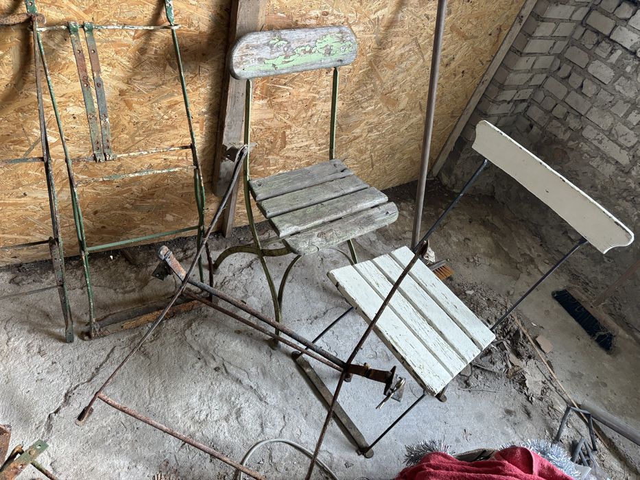 Krzesla i stol ogrodowe vintage/ stelaze