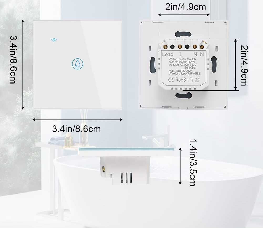 Inteligentny Wyłącznik Czasowy ConBlom 40 A 8000 W WiFi