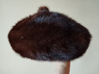 Czapka/beret  z norek, norki