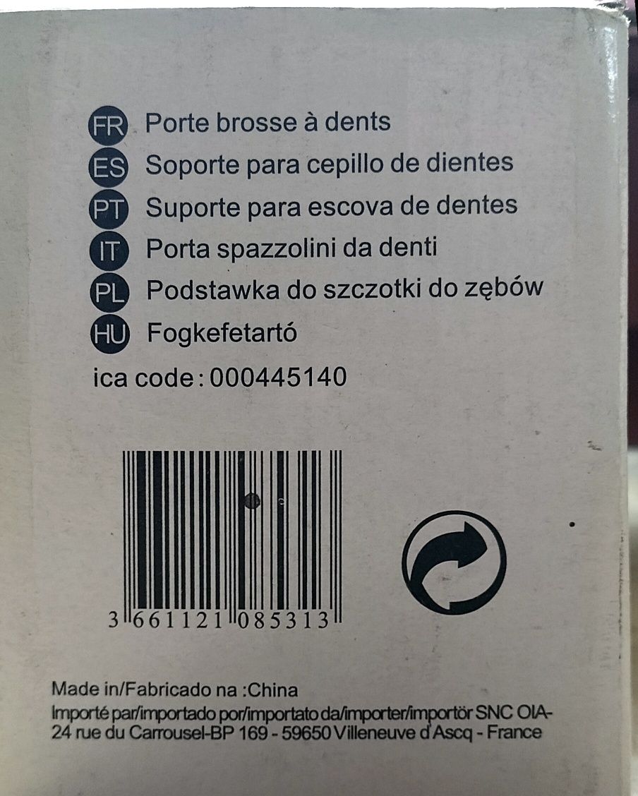 Kubeczek kubek łazienkowy ceramika szczoteczki do zębów biały podstawk