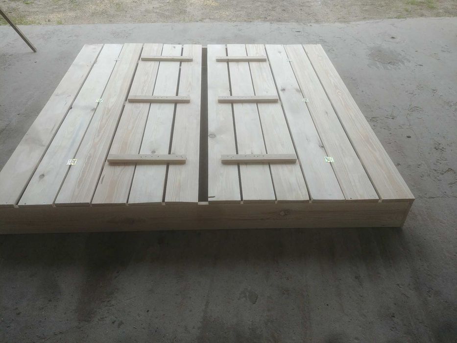 Piaskownica Drewniana zamykana 220x220x20 Ogromna