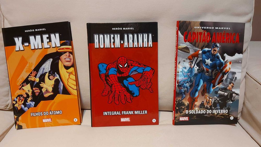 Livros Banda Desenhada Marvel X-Men/Capitão América/Homem Aranha