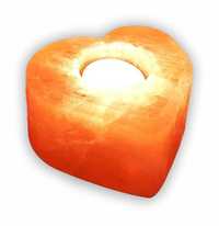 Świecznik solny serce(jonizator, inhalacje, prezent)