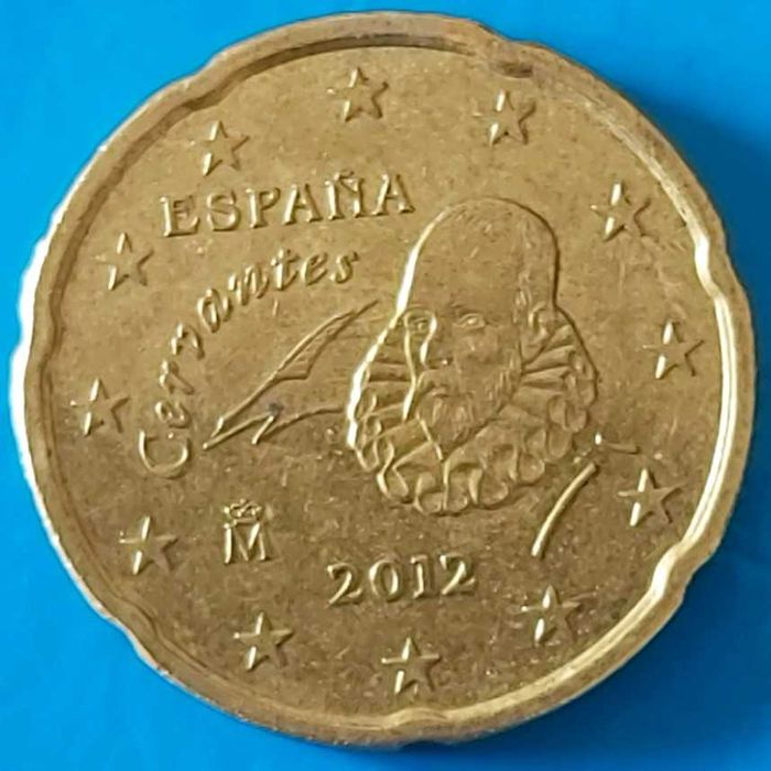20 Cêntimos de 2012 de Espanha, Miguel Cervantes